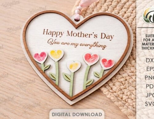 3D Mothers Day Gift Laser 144926904 Creativo Digital